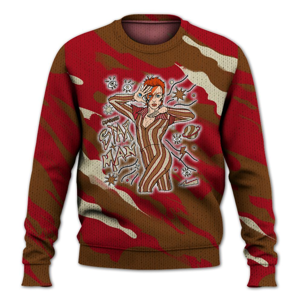 Knitted Sweater To Match Archaeo Brown 5s - Starmans Graphics Colored