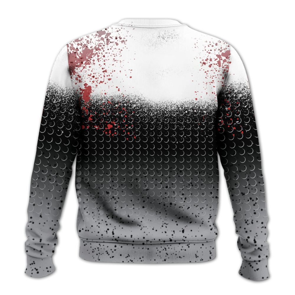 Sweatshirt To Match White Cement 4s - Halftone Time Is Money All Over Print