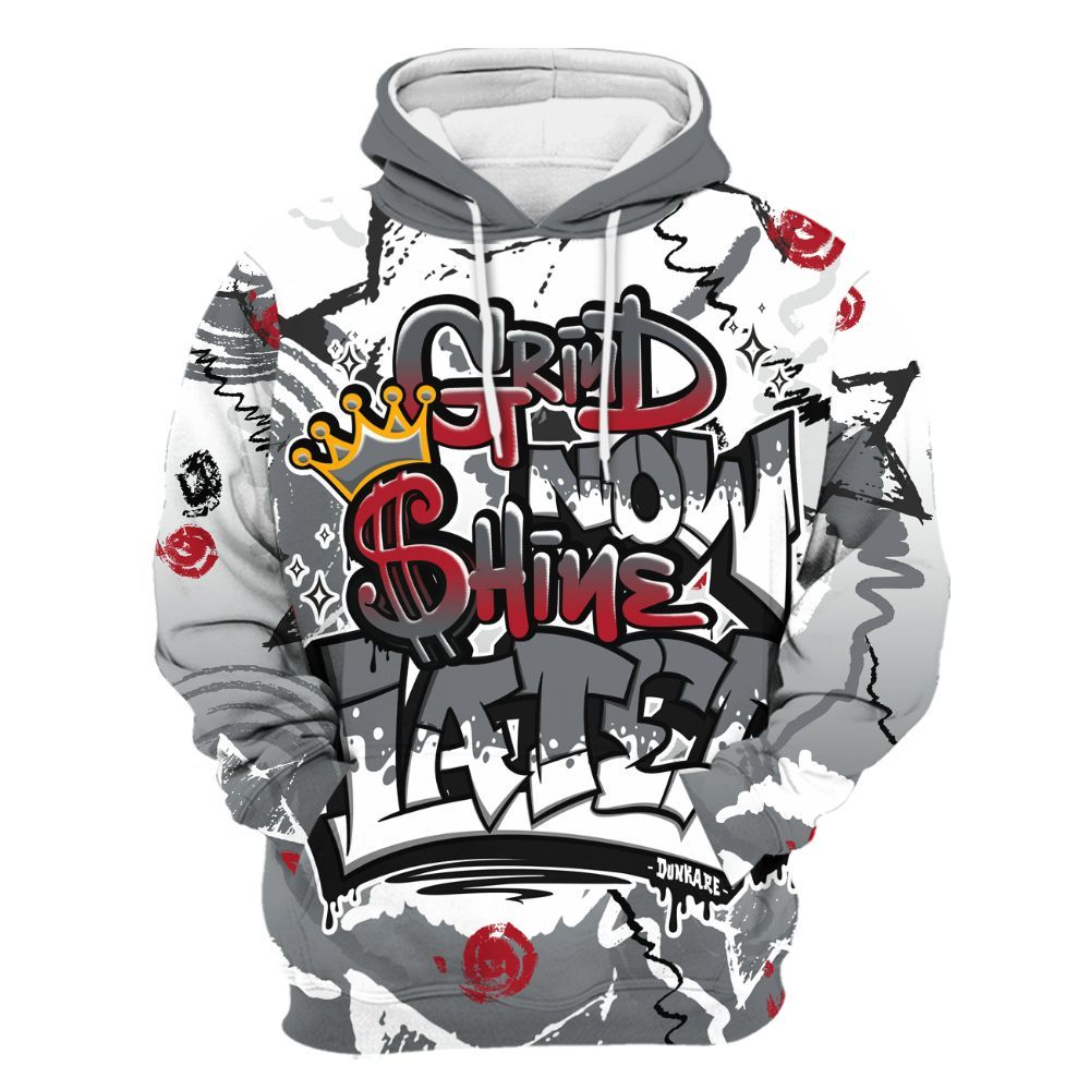 Hoodie To Match Retro Fire Red 9s - Grind Shine Later Drip All Over Print