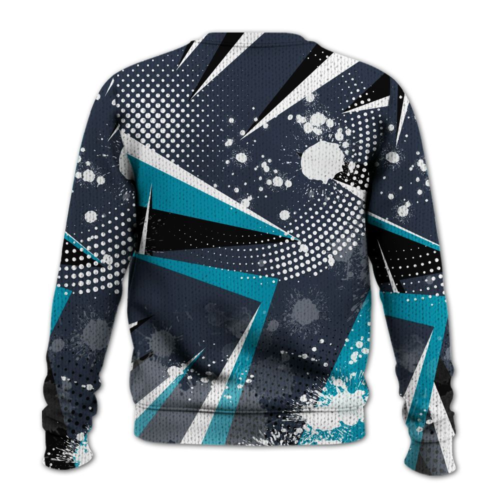 Knitted Sweater To Match Retro Obsidian 13s - Poly Trust No One Dripping