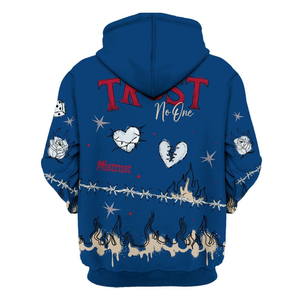 Hoodie To Match Rare Air 4s - Trust No One Snake-Bite Doodle Crayon All Over Print