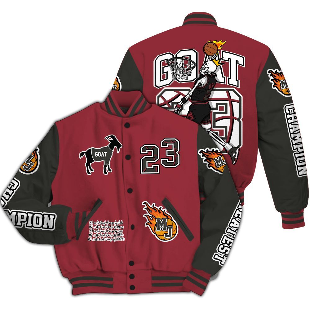 Varsity Jacket To Match Black Toe 14s - 23 G.0.A.T Jump Up Basketball All Over Print