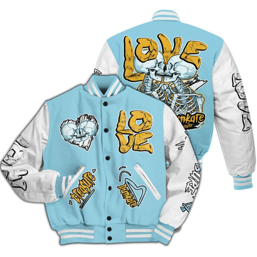 Varsity Jacket To Match Dunk High Homer Simpson - Skull Bear All Over Print