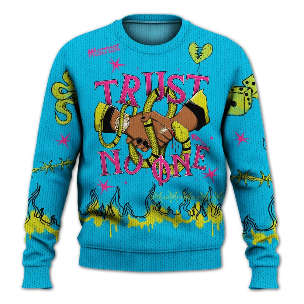 Knitted Sweater To Match Tokyo Nights Stewie 3s - Trust No One Snake-Bite Doodle Crayon