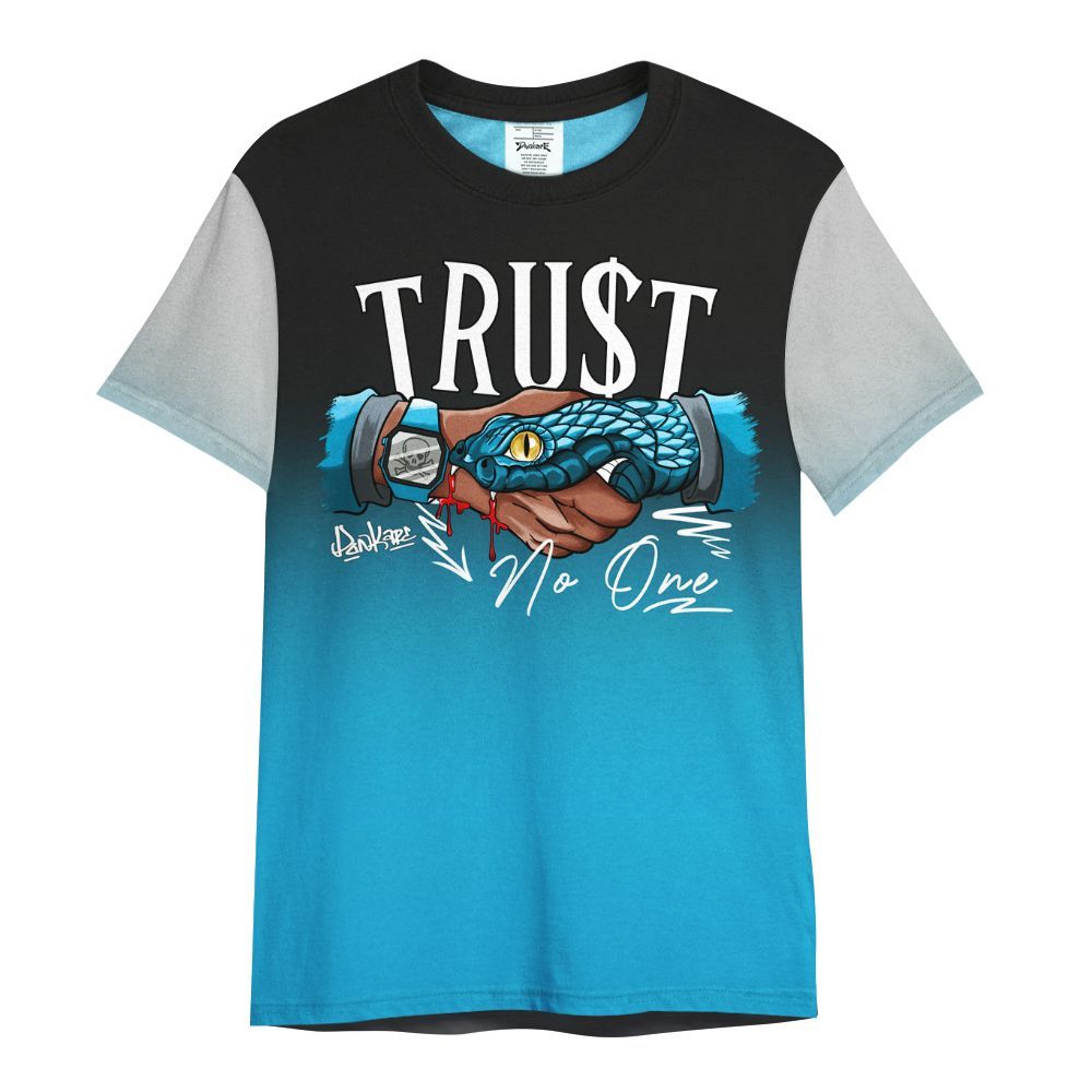 Shirt To Match Black University Blue 2026 14s - Snake Trust No One Drip All Over Print
