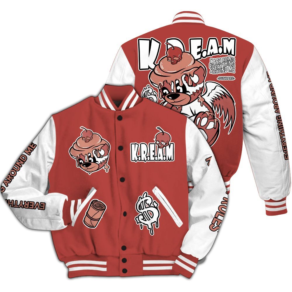 Varsity Jacket To Match Dune Red 13s - Loot Bear All Over Print