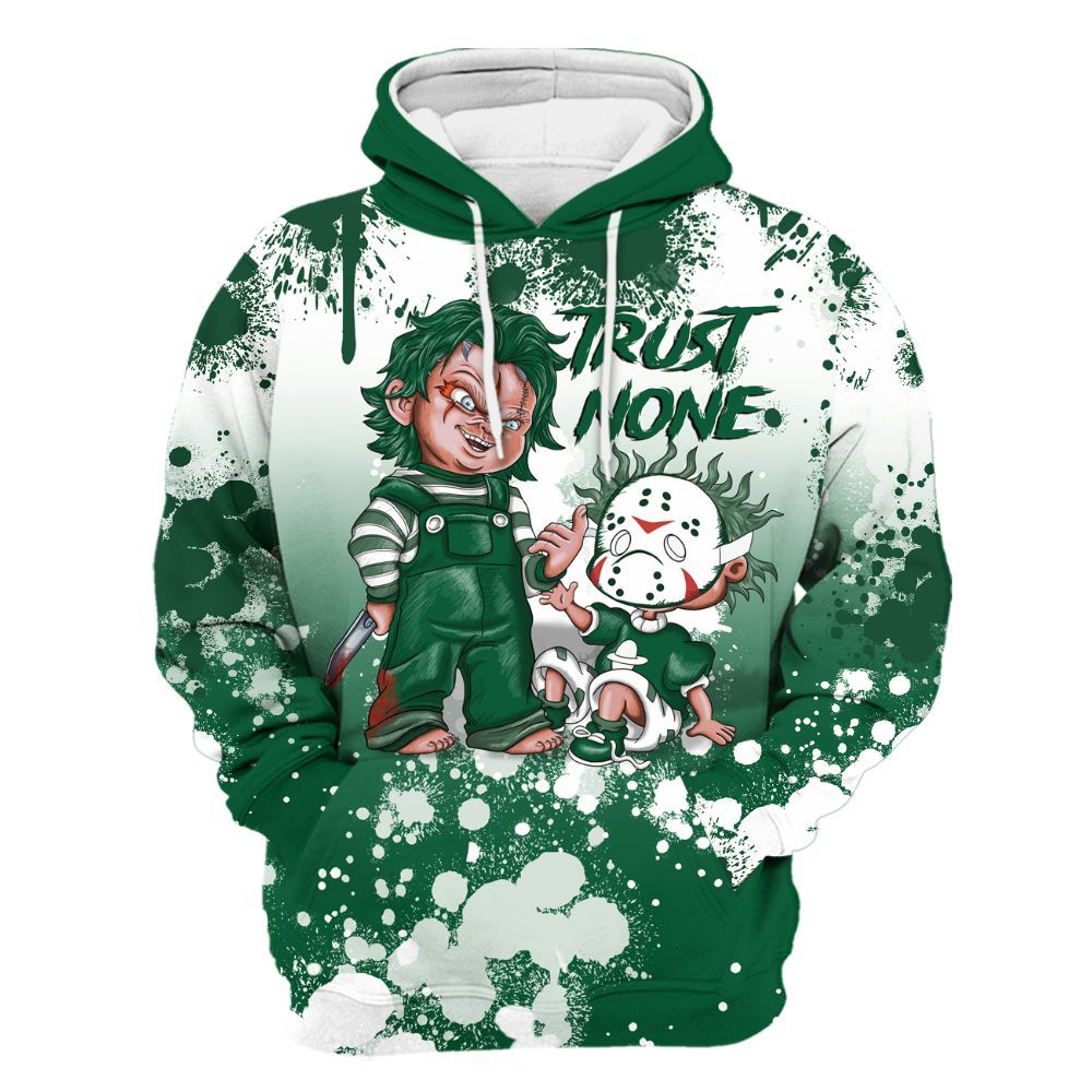 Hoodie To Match High Gorge Green 1s - Trust No One Scary All Over Print