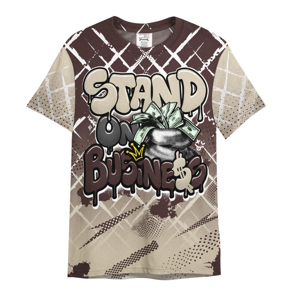 Shirt To Match Burgundy Crush 3s - Halftone Stand Business Dripping All Over Print