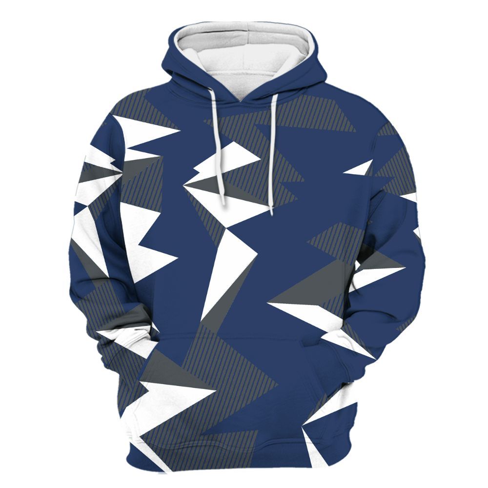 Hoodie To Match Retro Flint 13s - Geometric Camouflage Pattern All Over Print