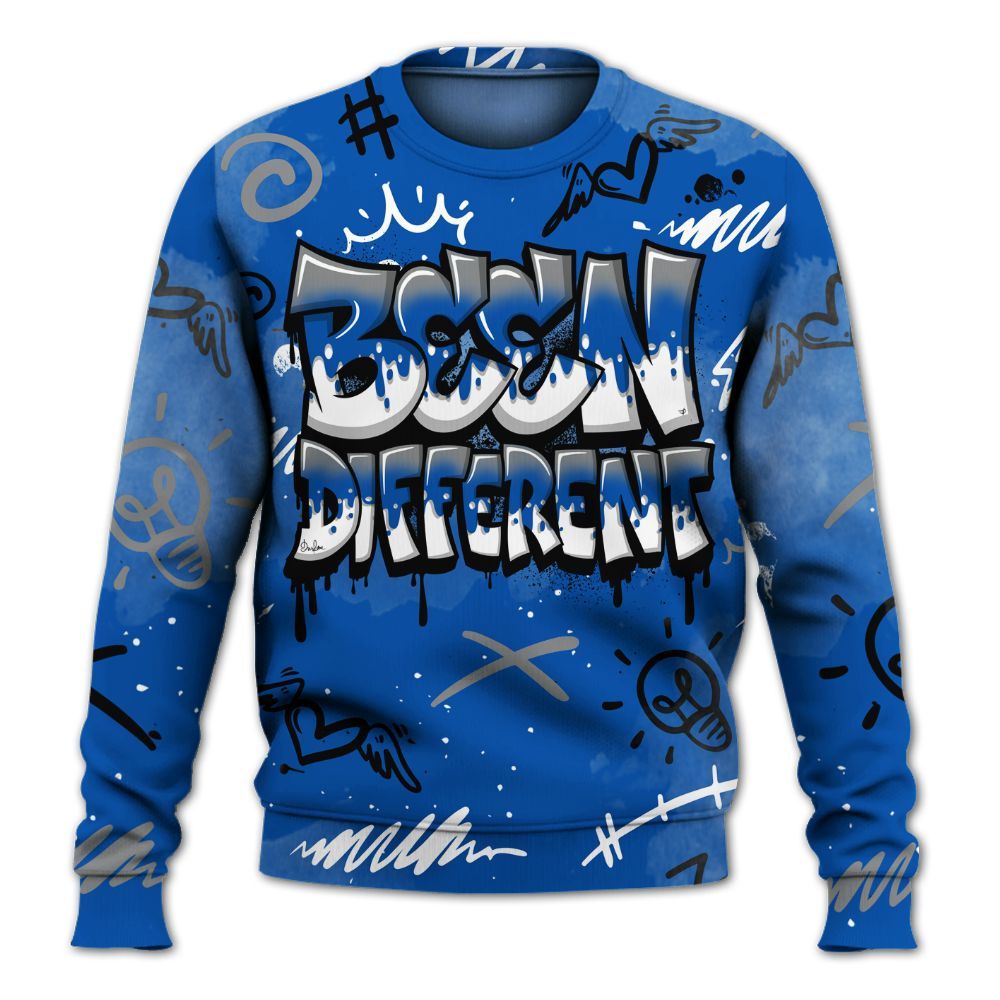 Sweatshirt To Match Racer Blue 5s - Drip Been Di2ferent All Over Print