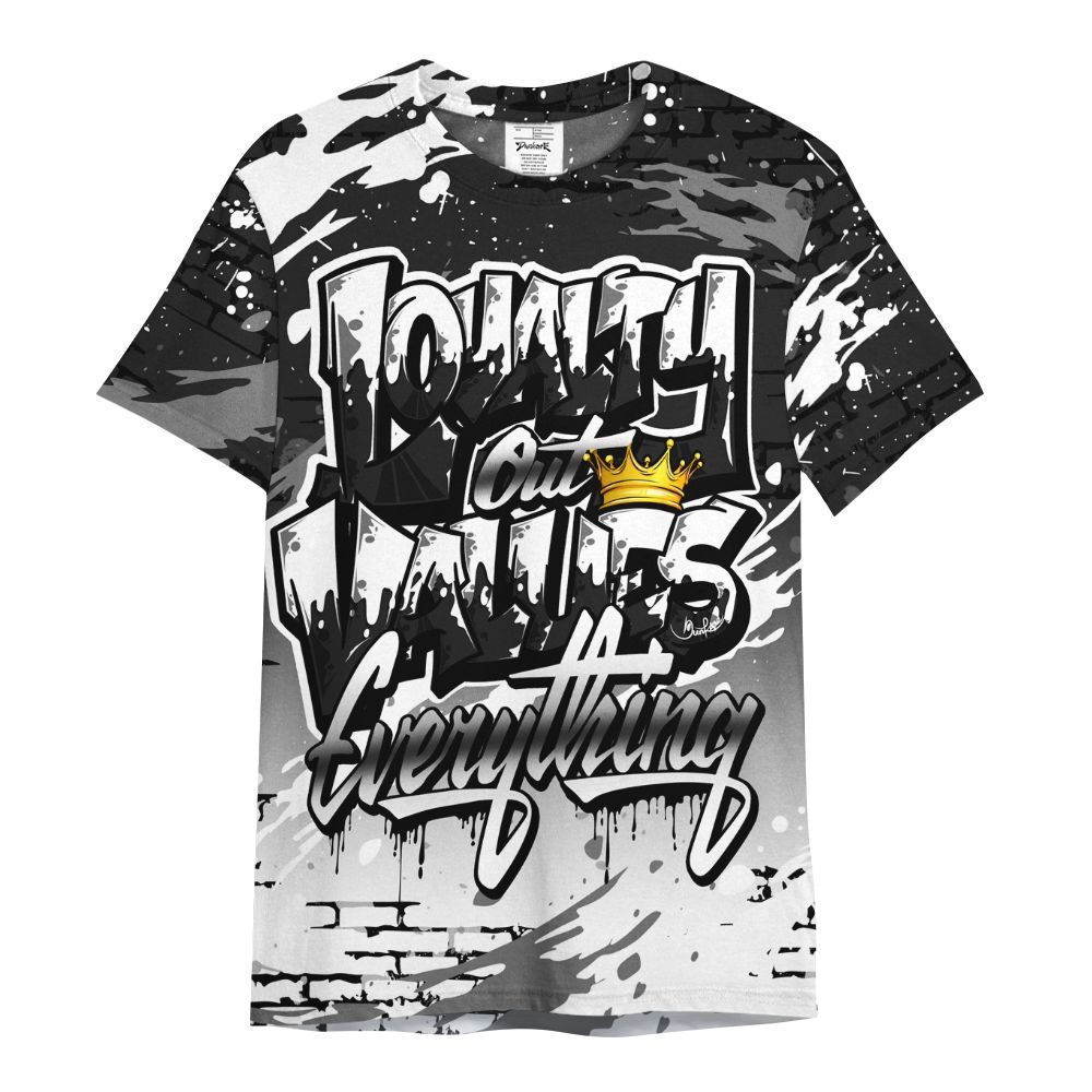 Shirt To Match Black Cat NET 4s - Values Of Loyalty Drip All Over Print