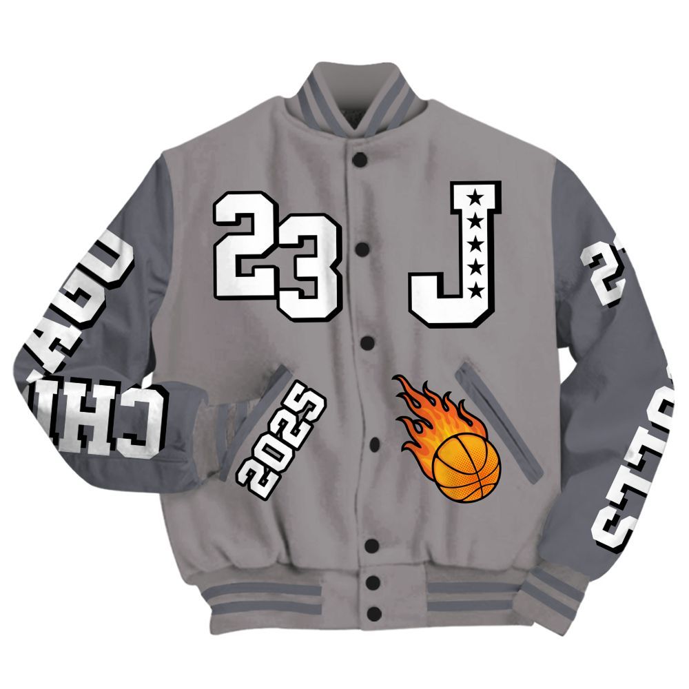Varsity Jacket To Match Cool Grey 11s - Chicago 23 Basketball All Over Print