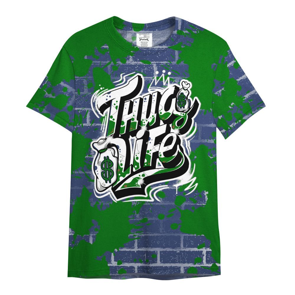 Shirt To Match Midnight Navy 13s - Free Thug Living Graphic Brick Art All Over Print