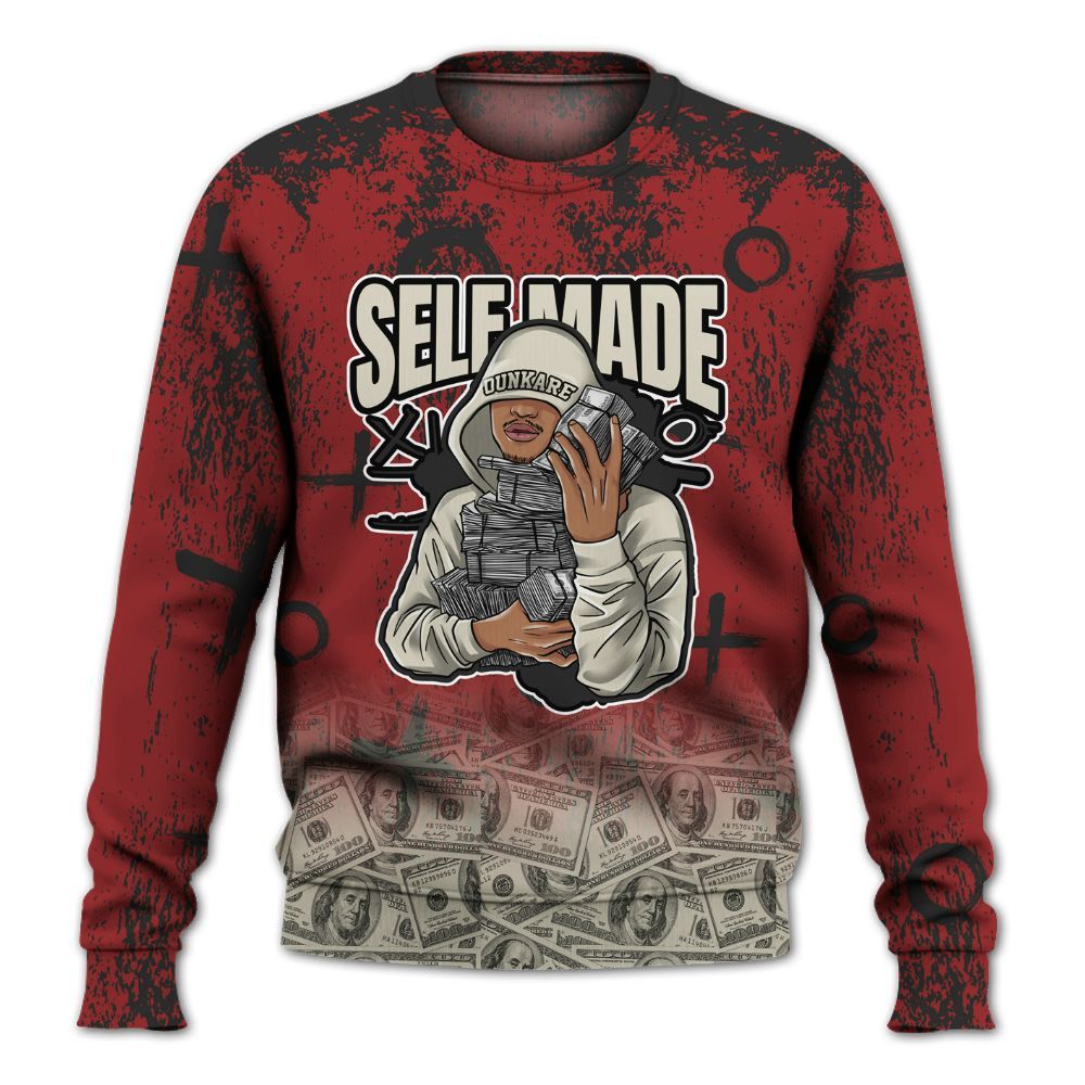 Sweatshirt To Match High 85 Bred 1s - Selfmade Unique Drip All Over Print