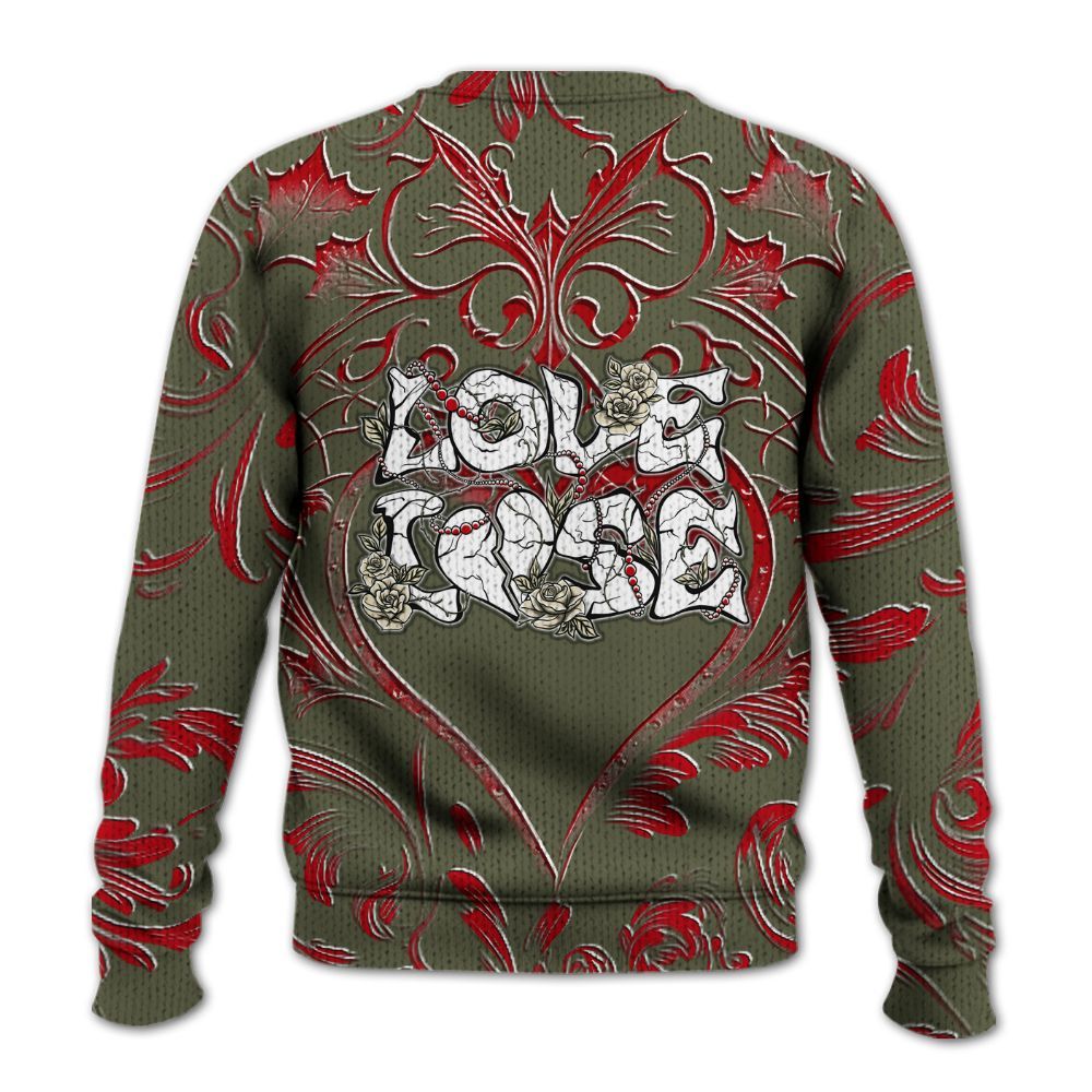 Knitted Sweater To Match Travis Scott Low OG Medium Olive 1s - Loves Lose Gothic