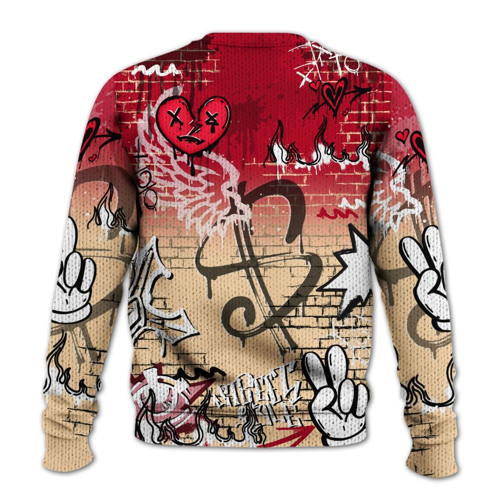 Sweater To Match Retro Pizza GS 4s - Been Dif2erent Drip Graffiti Graphic