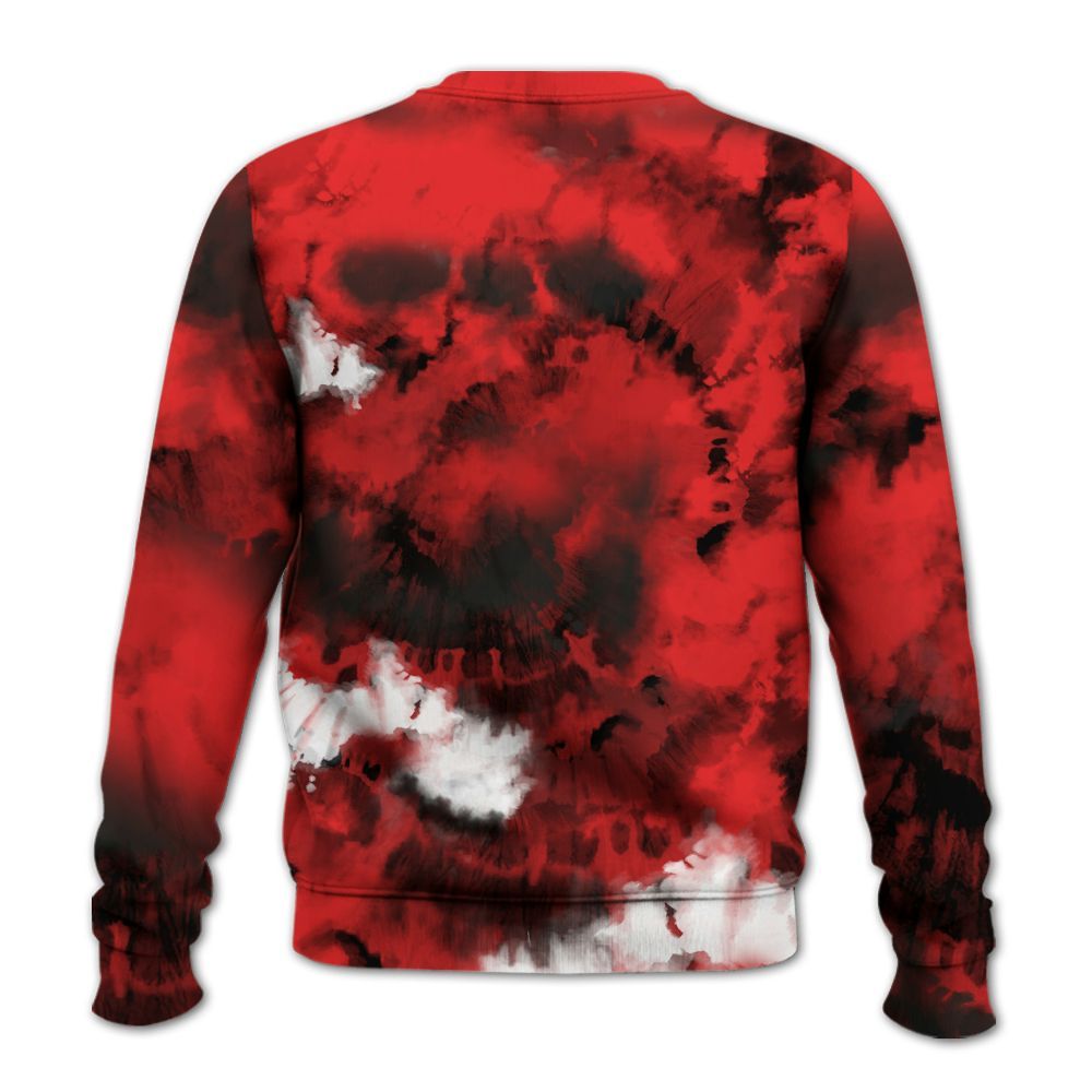 Sweatshirt To Match Red Thunder 4s - God Blessed Tie Dye All Over Print