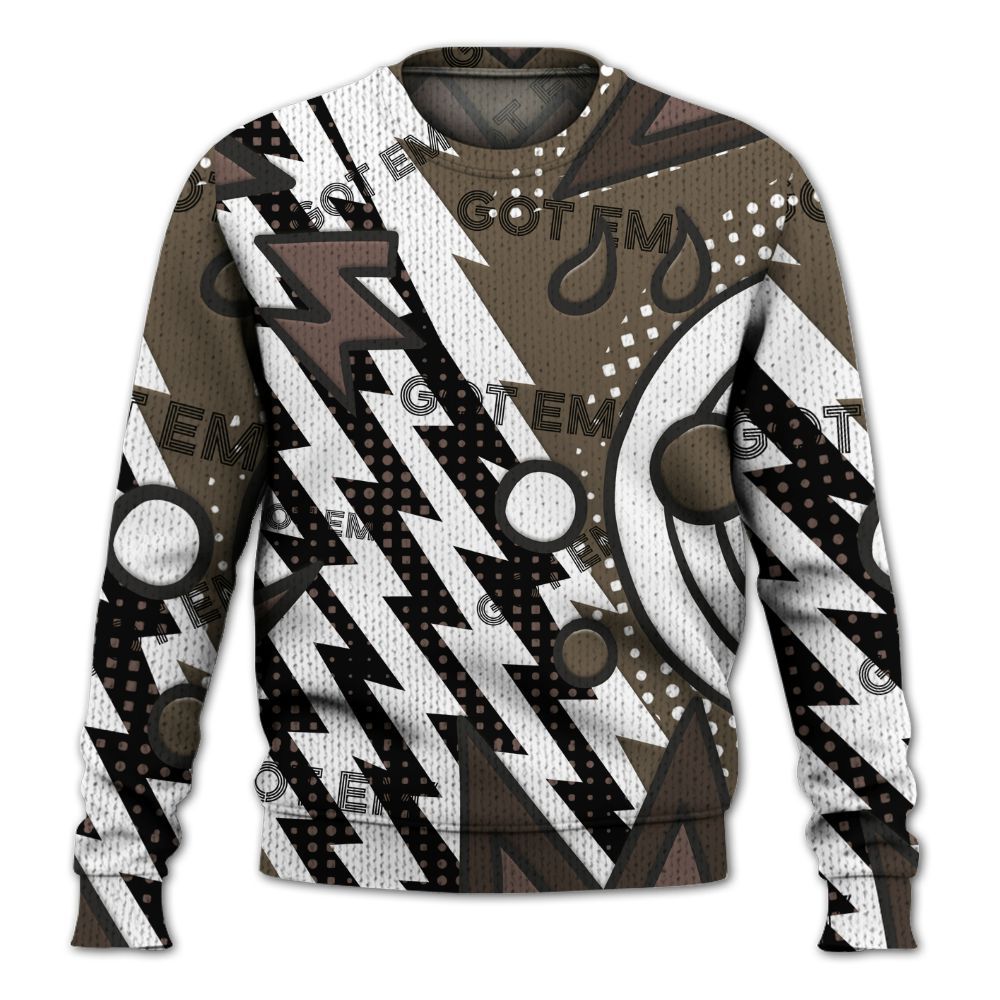Sweater To Match AMM Dark Mocha 4s - Retro Vintage 90s Graphic