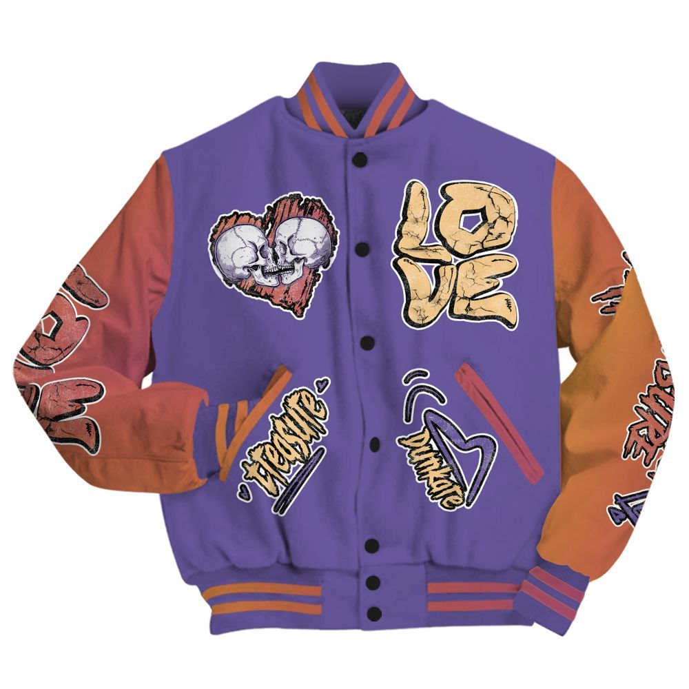 Varsity Jacket To Match Book Sunset 1s - Skull Bear All Over Print