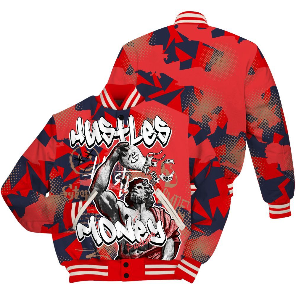 Varsity Jacket To Match Low OG Howard Bison 1s - Huslte Money Retro All Over Print