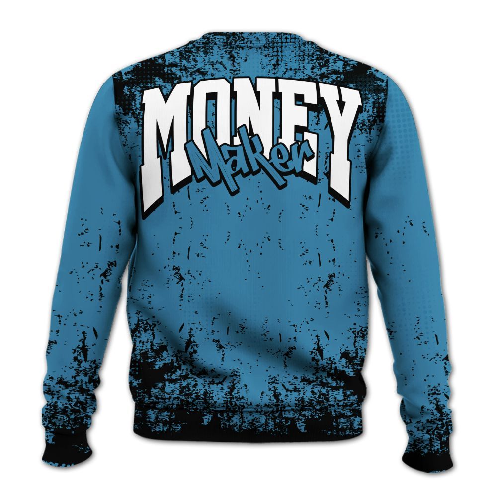 Sweatshirt To Match High OG UNC Reimagined 1s - Move In Silence Money Street Retro All Over Print