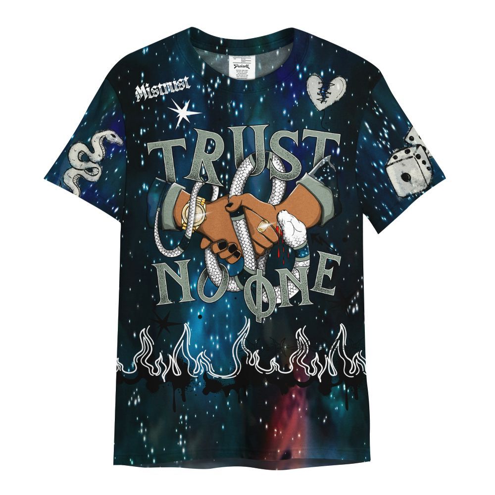 Shirt To Match Air Foamposite One Galaxy - Trust No One Snake-Bite Doodle Crayon All Over Print
