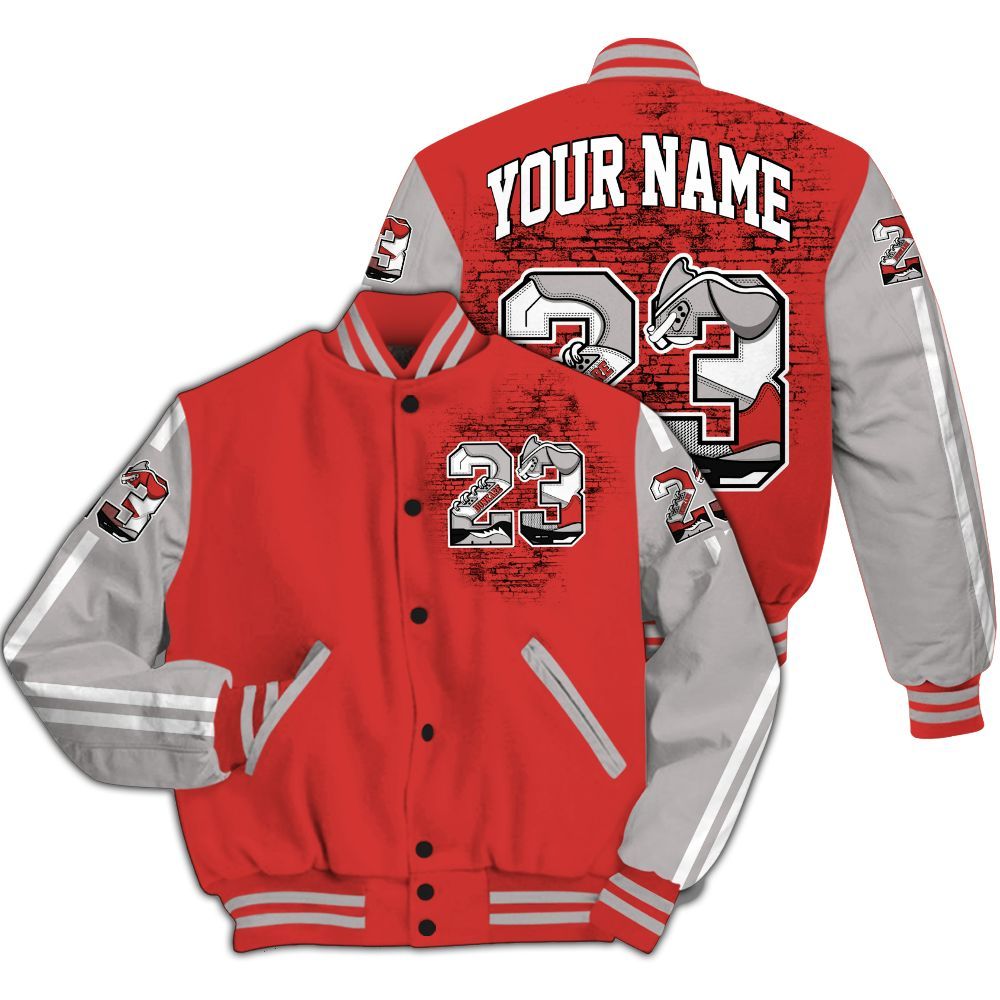 Varsity Jacket To Match Scoot Zeros ODD City - Custom Name Number 23 5s All Over Print