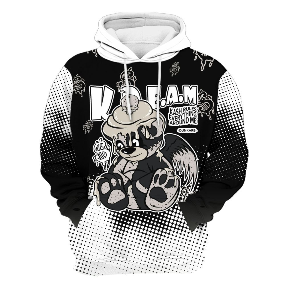 Hoodie To Match Retro Reverse Metallic 5s - Loot Bear Unique Drip All Over Print