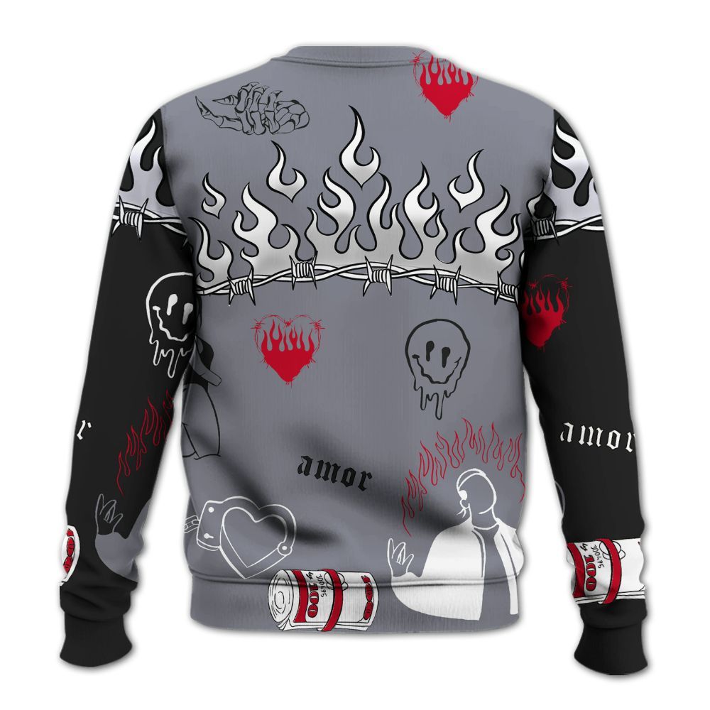 Sweatshirt To Match Retro Black Flint 13s - Snake Trust No One All Over Print