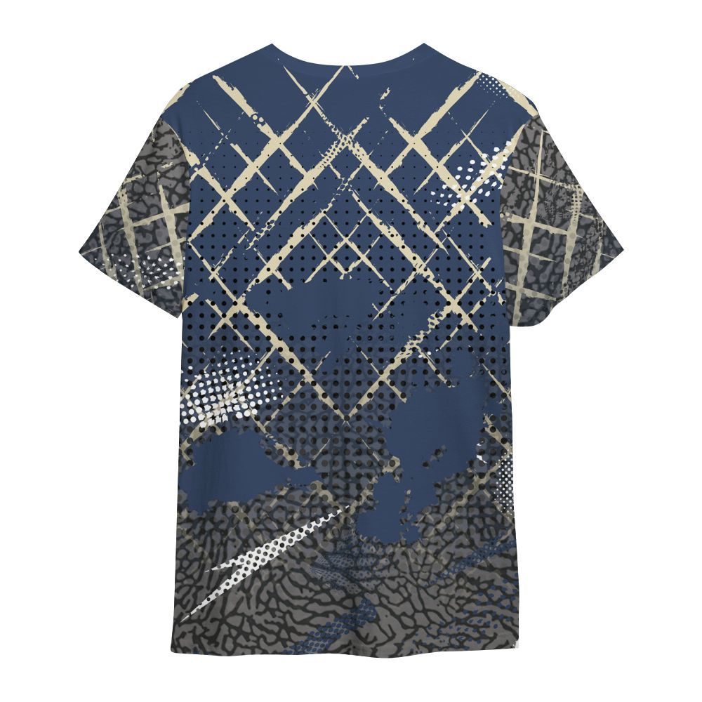 Shirt To Match Diffused Blue 3s - Halftone Stand Business Dripping All Over Print