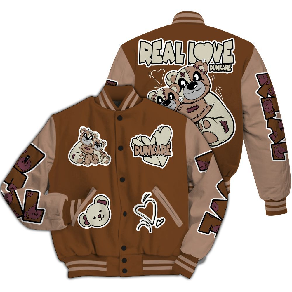 Varsity Jacket To Match Archaeo Brown 3s - Sincere Fondness Bear All Over Print