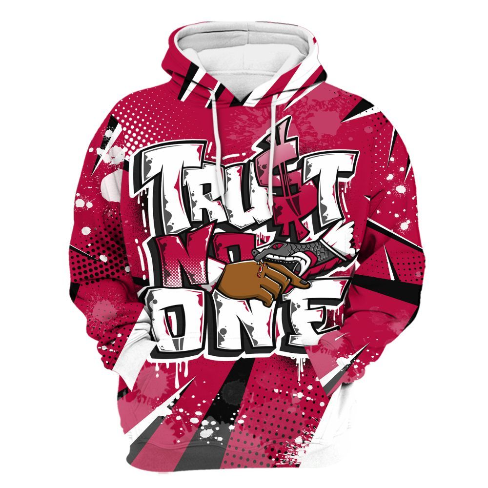Hoodie To Match Retro Chicago 2s - Poly Trust No One Dripping All Over Print