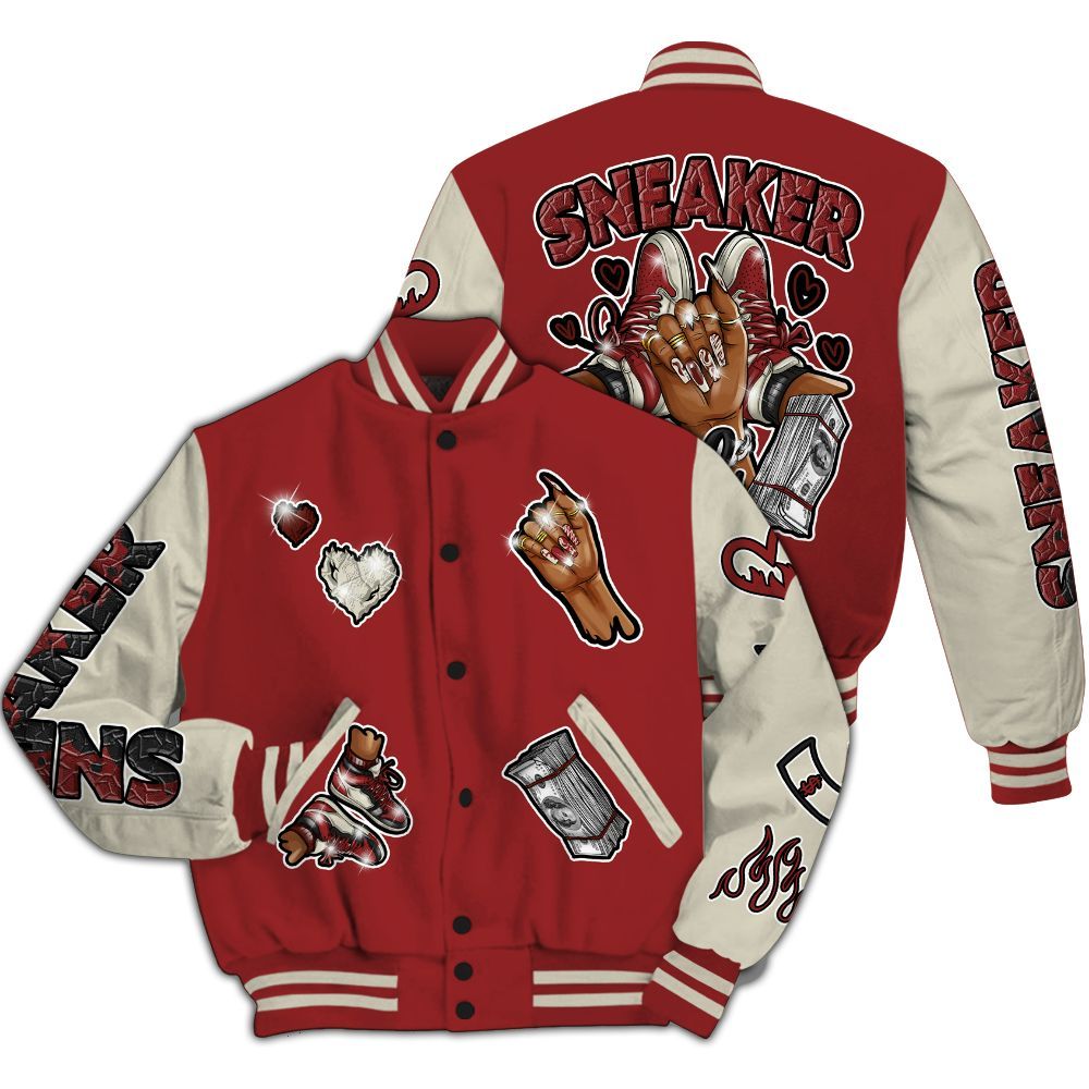 Varsity Jacket To Match High 85 Bred 1s - Sneakerz Girlz All Over Print