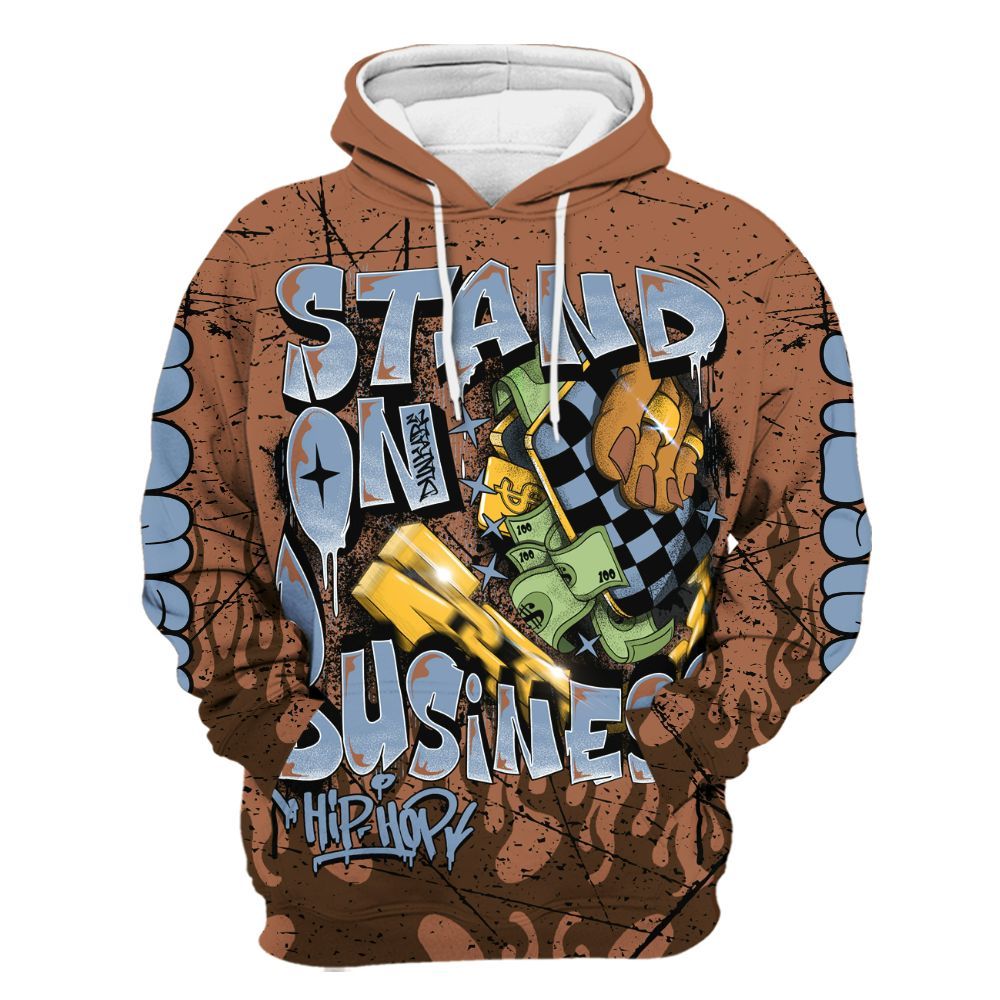 Hoodie To Match Air Foamposite Metallic Copper - Stand Business Graffiti All Over Print