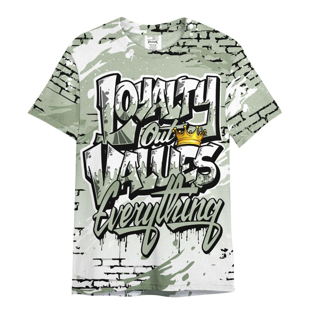 Shirt To Match Seafoam Sail 4s - Values Of Loyalty Drip All Over Print