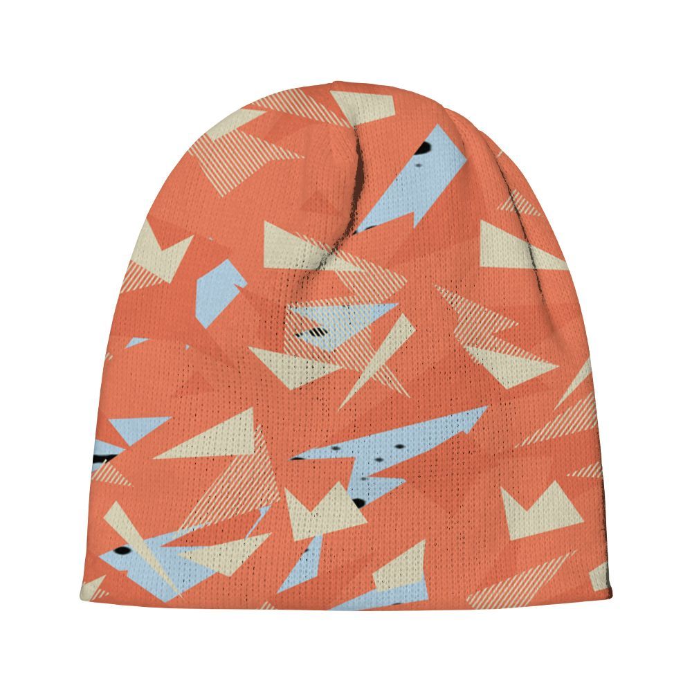 Beanie Hat To Match DJ Khaled Crimson Bliss 5s - Geometric Abstract Graphic