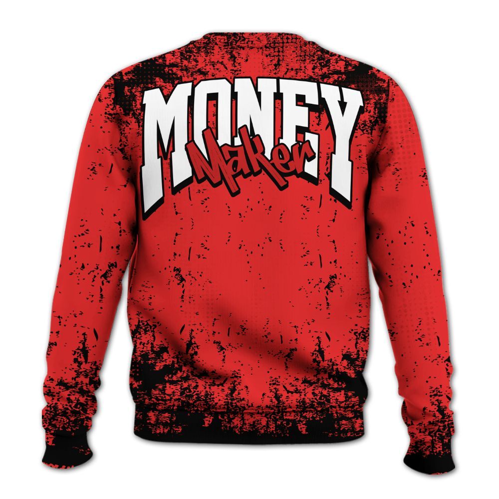 Sweatshirt To Match Red Thunder 4s - Move In Silence Money Street Retro All Over Print