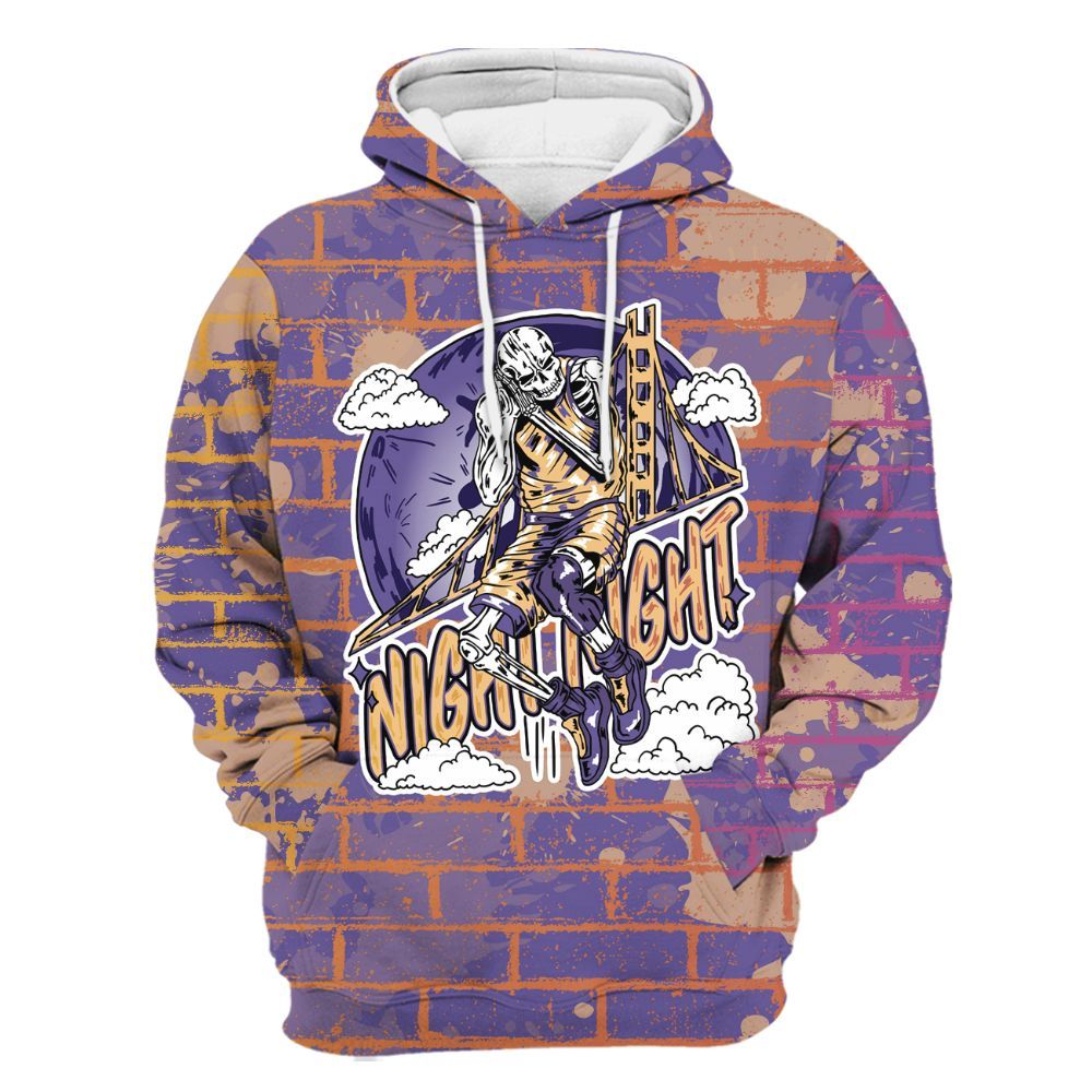 Hoodie To Match Book Sunset 1s - Seeya Skeleton Brick All Over Print