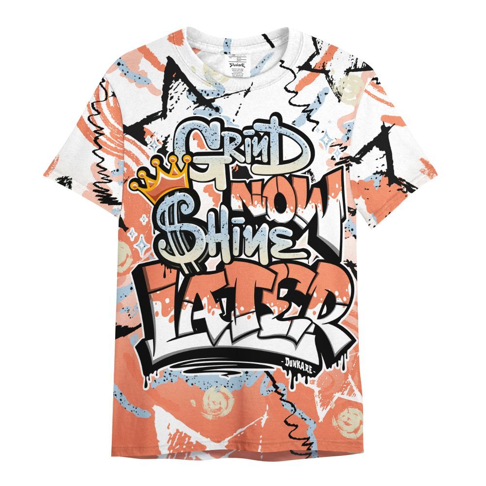 Shirt To Match DJ Khaled Crimson Bliss 5s - Grind Shine Later Drip All Over Print