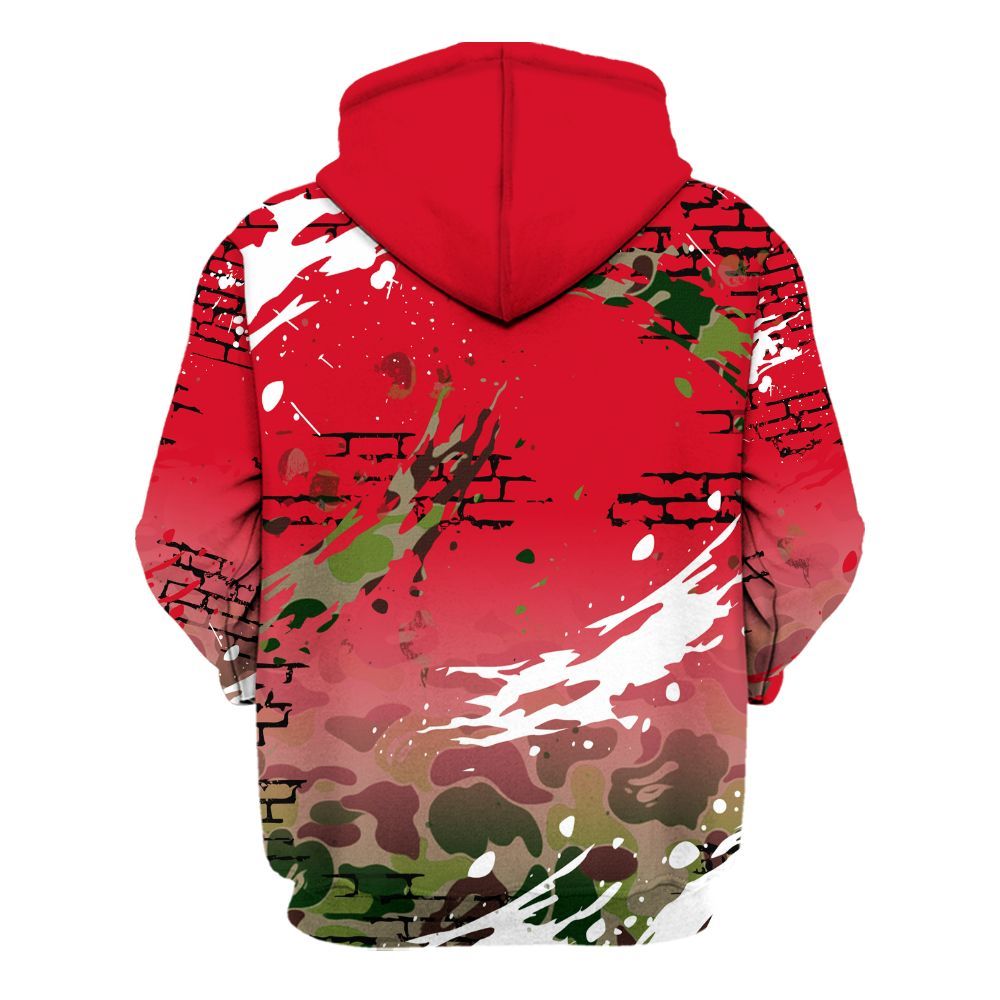 Hoodie To Match Air Max 90 Duck Camo Red - Values Of Loyalty Drip All Over Print