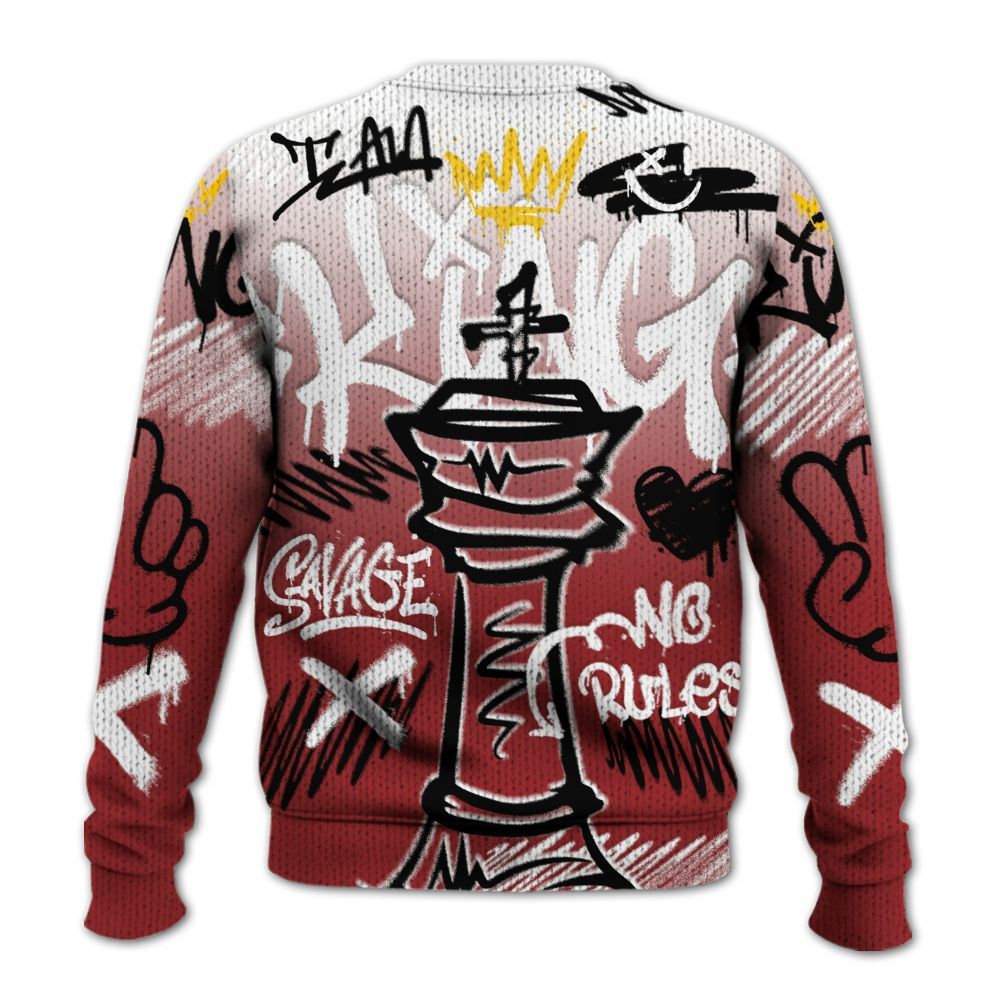 Knitted Sweater To Match Alternate Flu Game 12s - Street King Chess Streetwear
