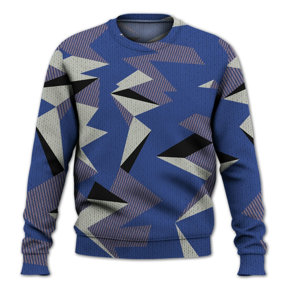 Sweater To Match Low OG Voodoo Alternate 1s - Geometric Camouflage Pattern Graphic