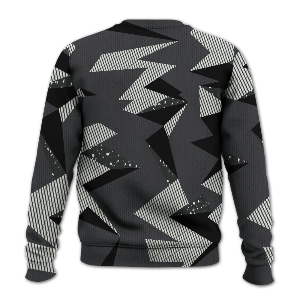 Knitted Sweater To Match Fear 4s - Geometric Camouflage Pattern