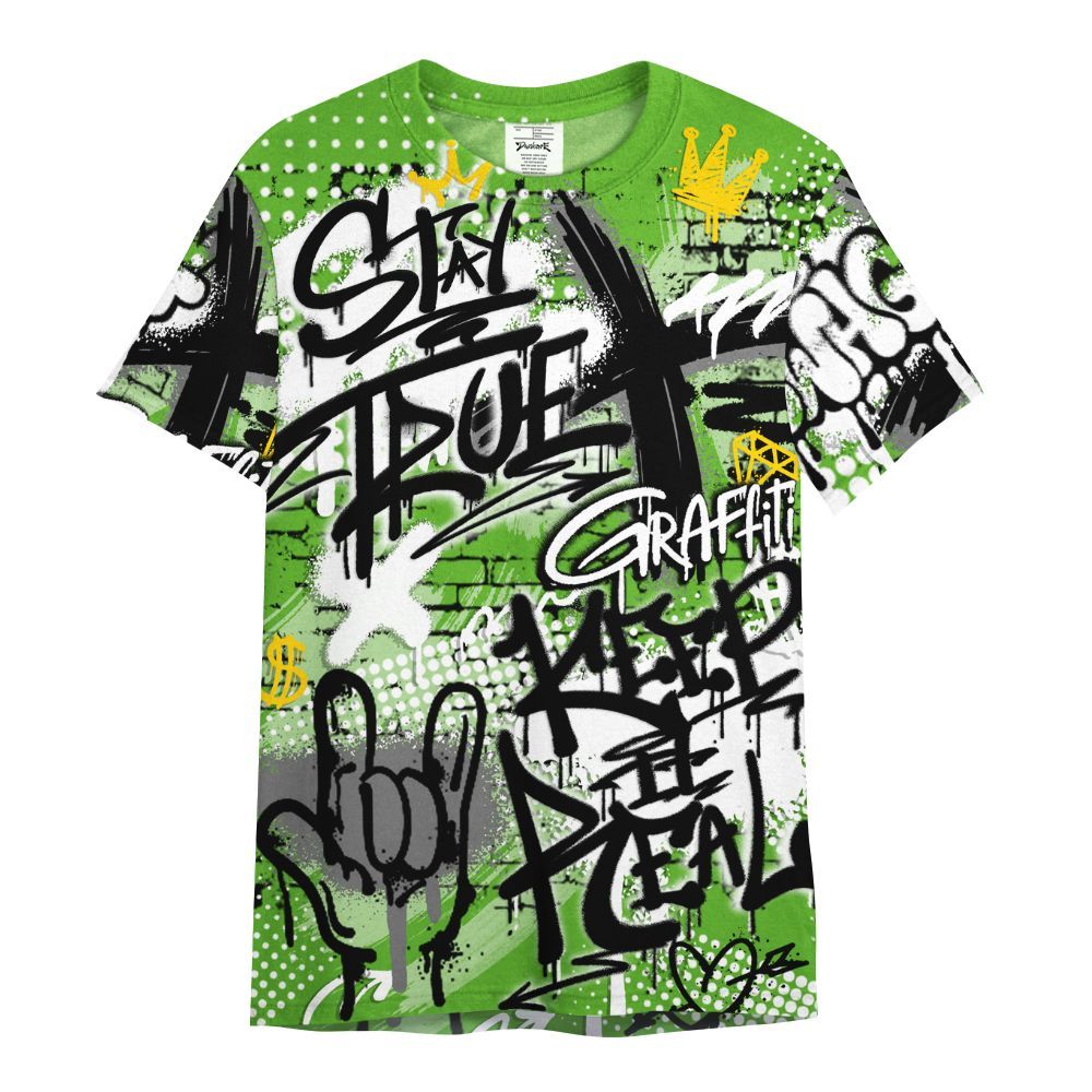 Shirt To Match Air Foamposite One Volt - True It Real Graffiti Streetwear All Over Print