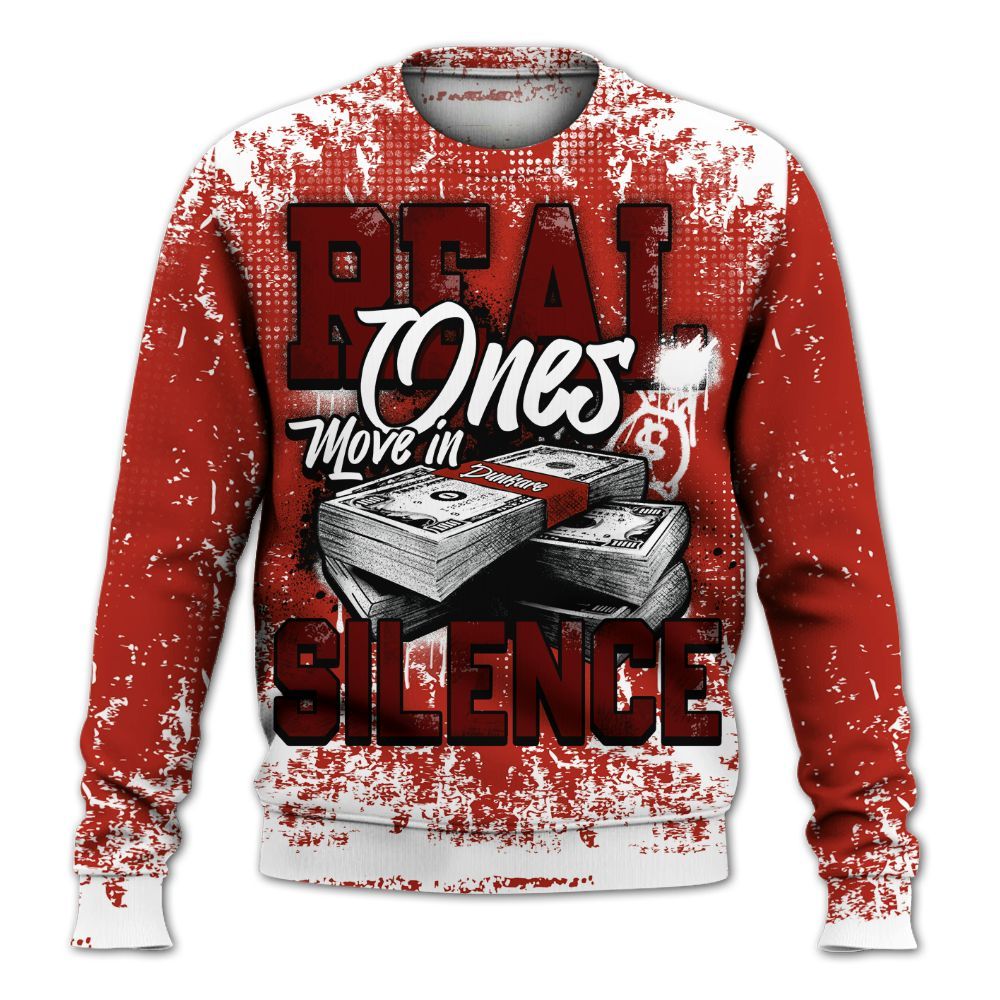 Sweatshirt To Match SP Firewood Orange 4s - Move In Silence Money Street Retro All Over Print