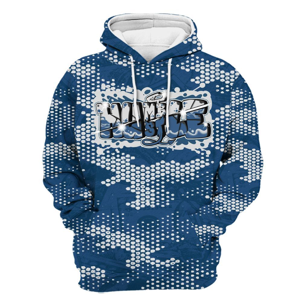 Hoodie To Match High OG Midnight Navy 1s - Humbled Hustles Graphic Banknotes All Over Print