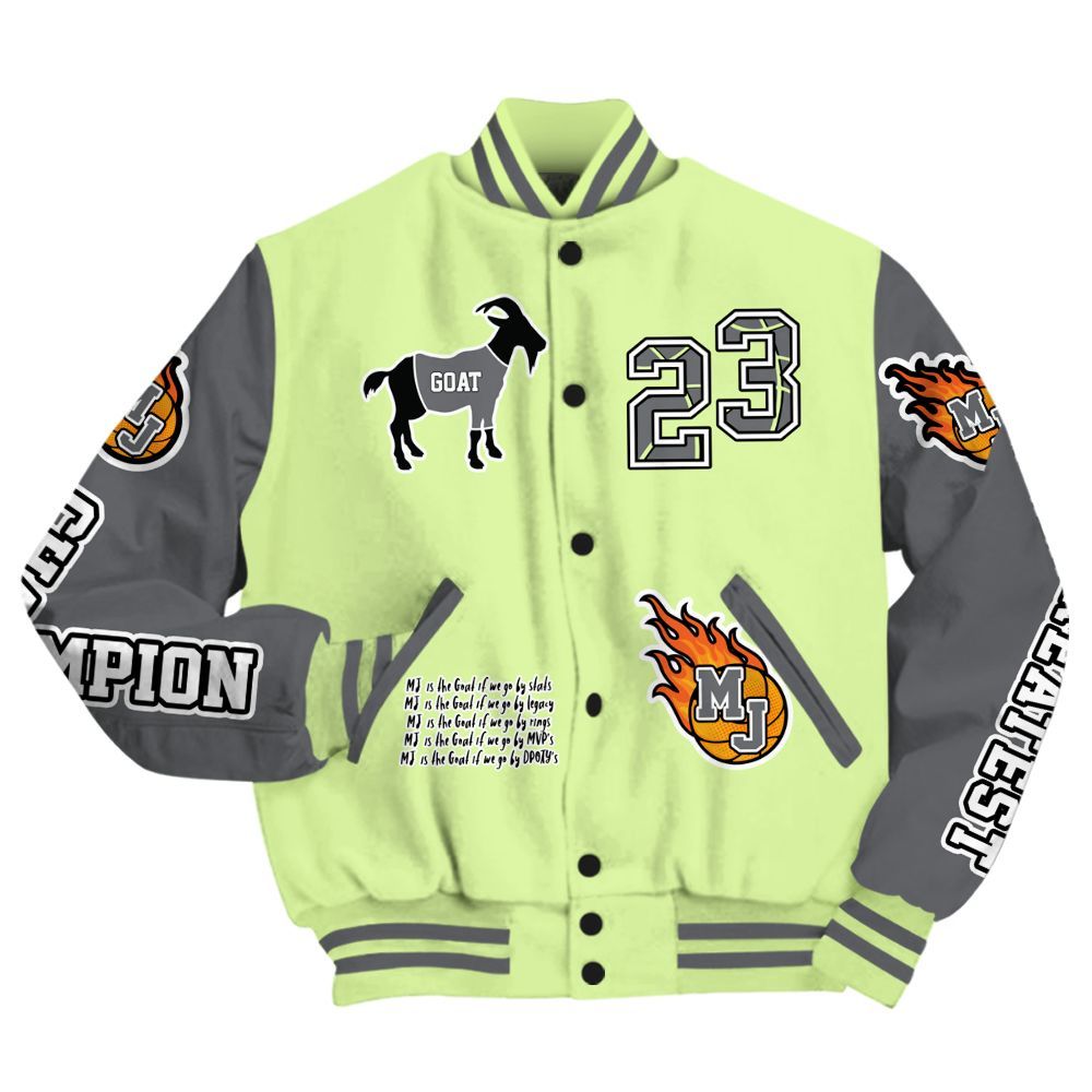 Varsity Jacket To Match Smoke Grey Volt TR 1s - 23 G.0.A.T Jump Up Basketball All Over Print