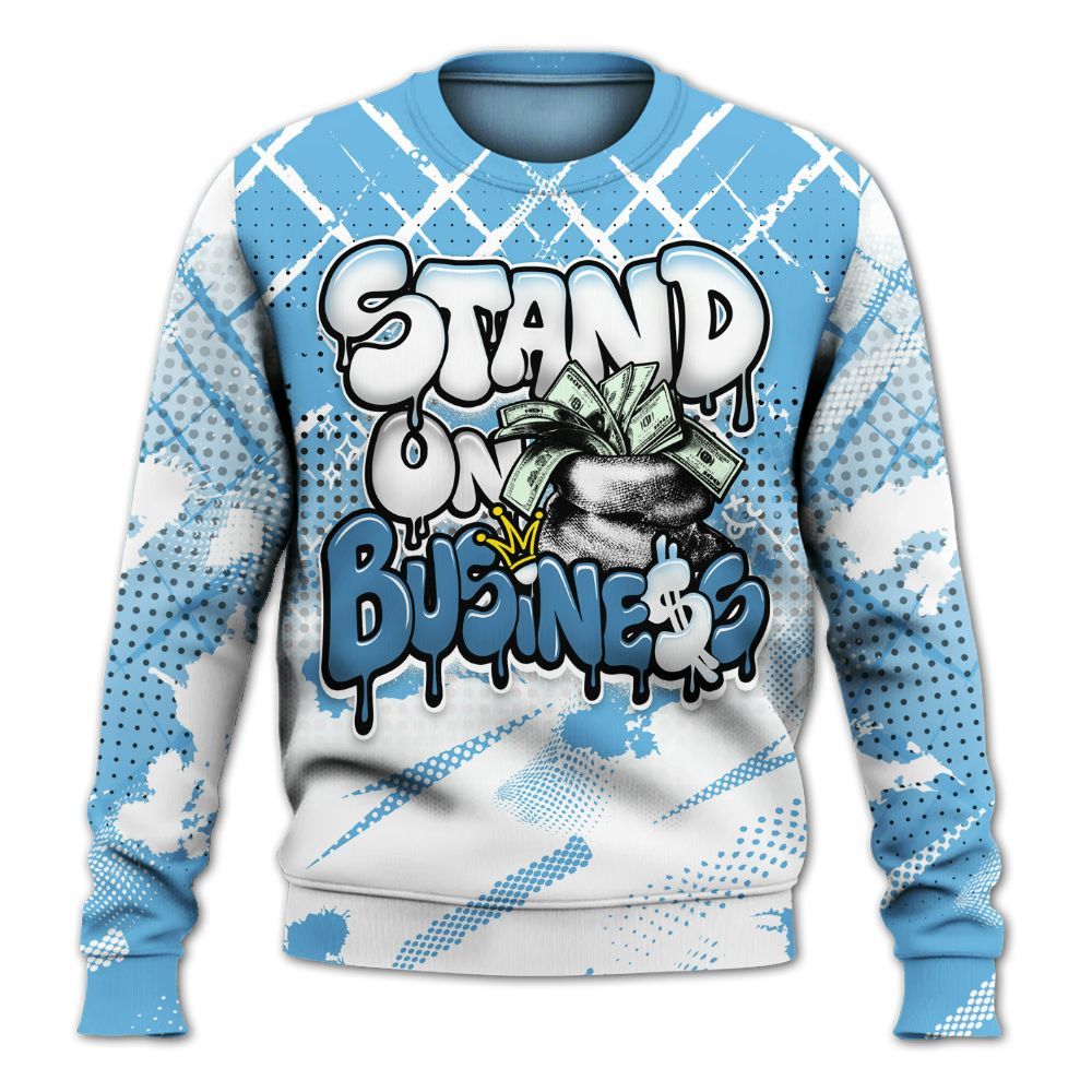 Sweatshirt To Match Melo 12s - Halftone Stand Business Dripping All Over Print