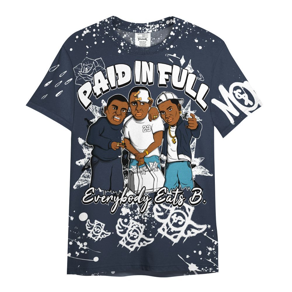Shirt To Match Retro Obsidian 13s - Everybody Paid In Full Crayon All Over Print