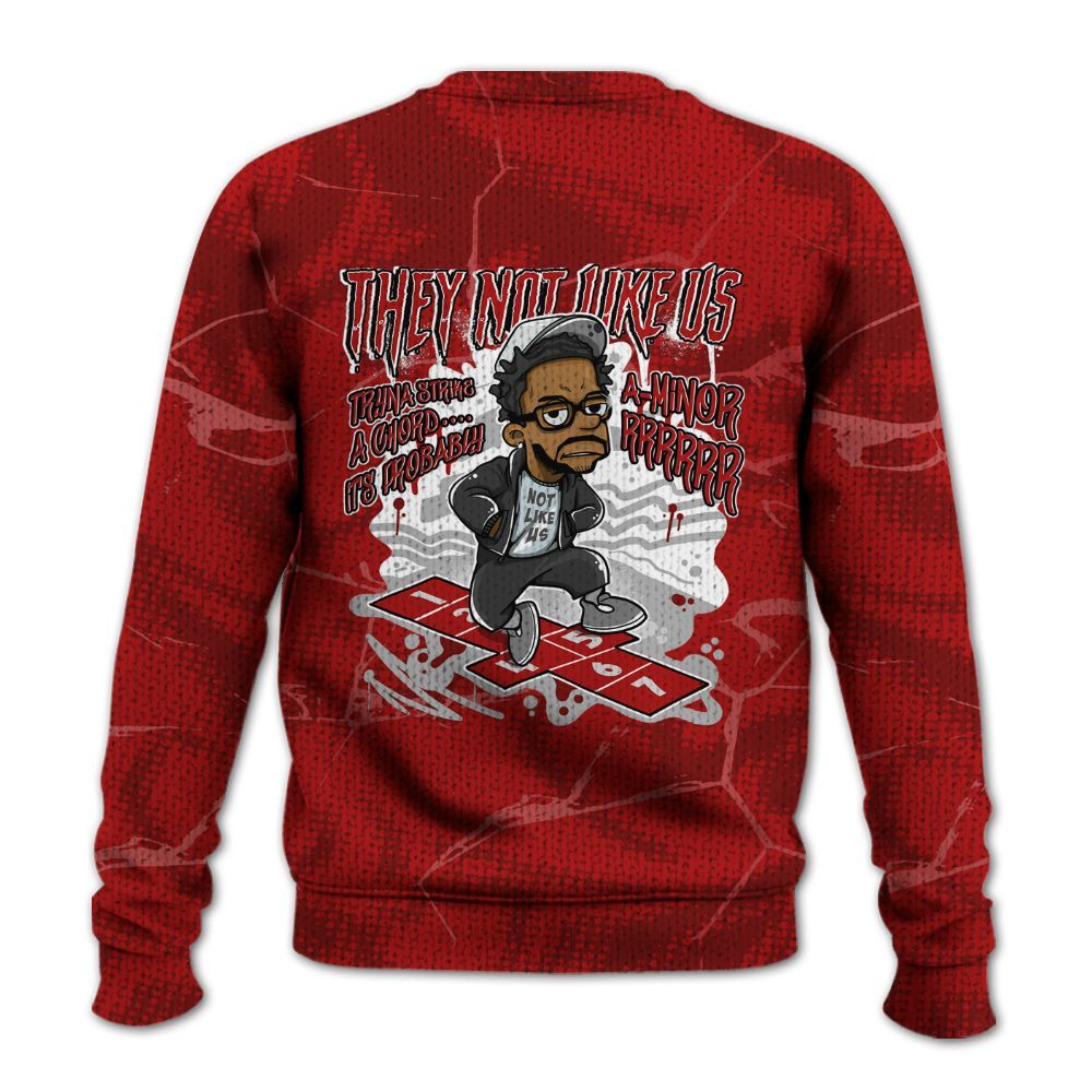 Knitted Sweater To Match Red Taxi 12s - Hopscotch Dislike Us Graphic Crack